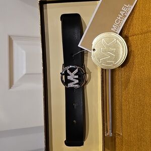 Michael Kors Pave Crystal Logo Belt, New in Box. Size S / M. Choice of C…
